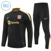 Barcelone Sweat d'Entraînement Quarter-Zip 2024-25 Noire Pour Enfant